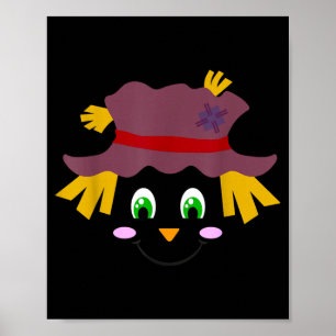Poster Visage de corbeau dans un chapeau drôle de Thanksg