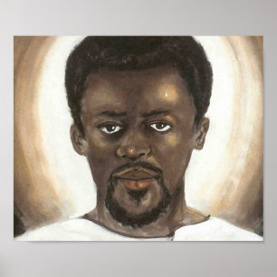 Poster Visage de Jésus noir