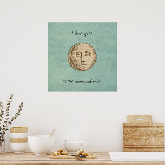 Poster Visage de la lune (Cuisine)