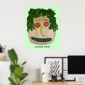 Poster Visage de légume (Bureau à domicile)