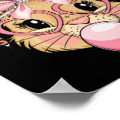 Poster Visage de léopard de lapin de Bunny mignon Fille G (Coin)