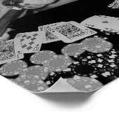 Poster visage de poker (Coin)