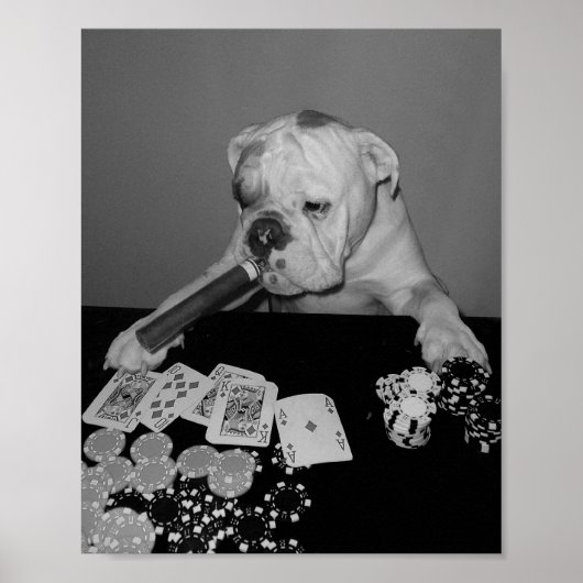 Poster visage de poker (Devant)