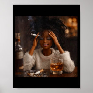 Poster Visage de poupée en détresse drôle Mème sarcastiqu