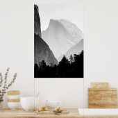 Poster Visage de roche demi-dôme Iconique | Yosemite Vall (Cuisine)