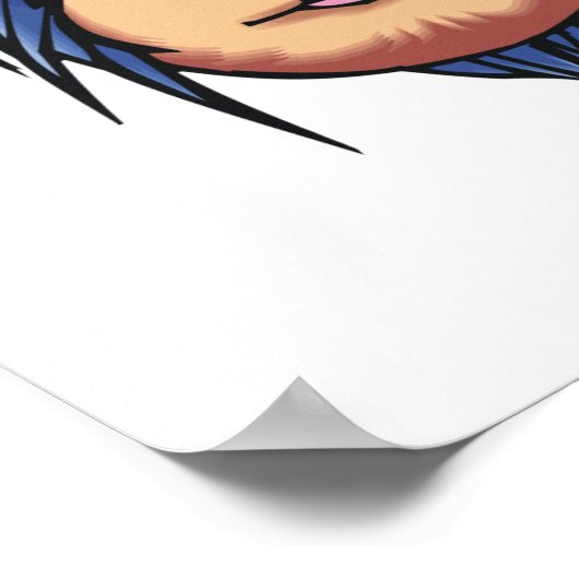 Poster visage de singe cool fou (Coin)