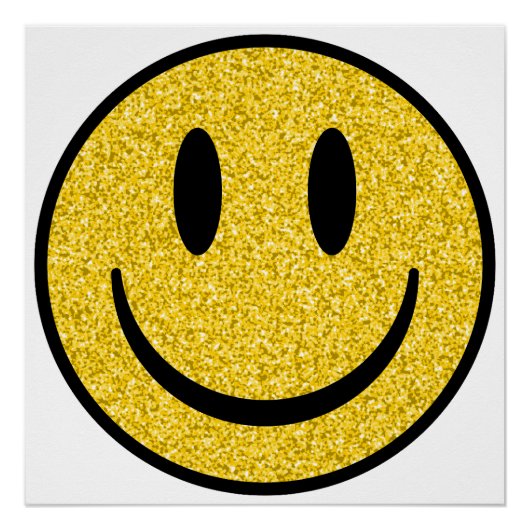 Poster Visage de sourire parties scintillant (Devant)