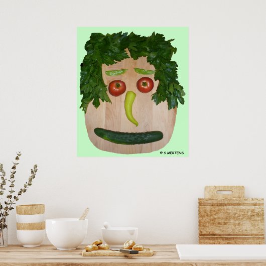 Poster Visage de Veggie (Cuisine)