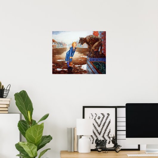 Poster Visage désactivé (Bureau à domicile)