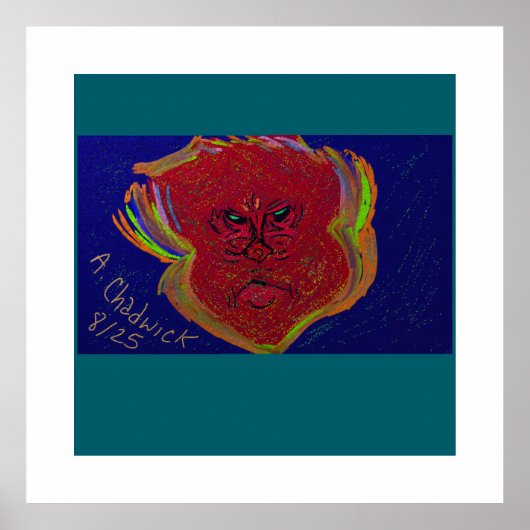 Poster Visage d'une Flamme (Devant)