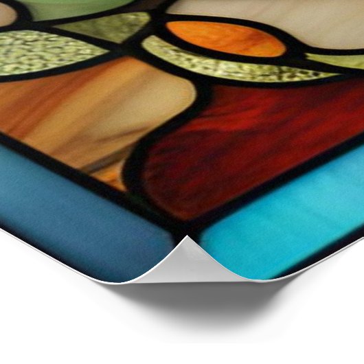 Poster Visage en verre tendu Conception de la tortue mari (Coin)