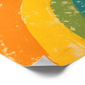 POSTER VISAGE HEUREUX ARC-EN-CIEL (Coin)