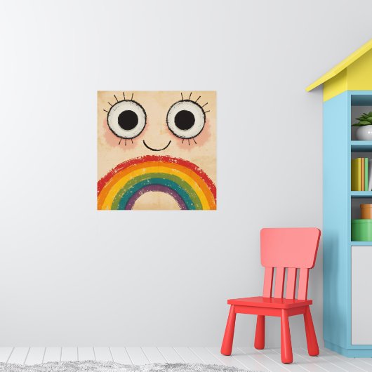 POSTER VISAGE HEUREUX ARC-EN-CIEL (Pépinière 1)