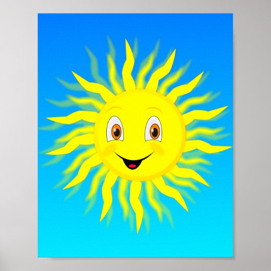 Poster Visage heureux de soleil (Devant)