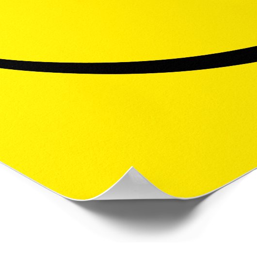 Poster Visage Jaune Jaune Classique des années 70 (Coin)