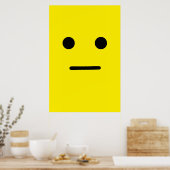 Poster Visage jaune simple et calme (Cuisine)