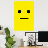 Poster Visage jaune simple et calme (Bureau à domicile)