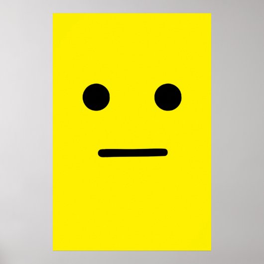 Poster Visage jaune simple et calme (Devant)