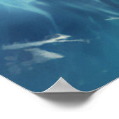 Poster Visage Lion bleu avec des yeux brillants Art (Coin)