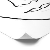 Poster Visage minimaliste d'art en ligne (Coin)