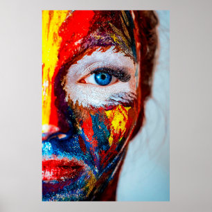 Poster Visage peint