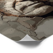 Poster Visage Provenant De L'Ancien Portrait Plâtre (Coin)