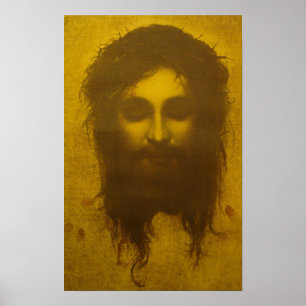 Poster Visage saint de voile du Jésus-Christ/Veronica