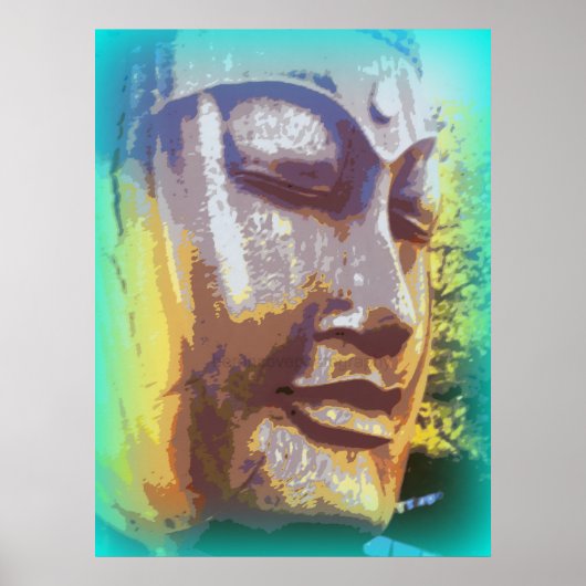 Poster visage serein de Bouddha (Devant)