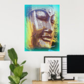 Poster visage serein de Bouddha (Bureau à domicile)