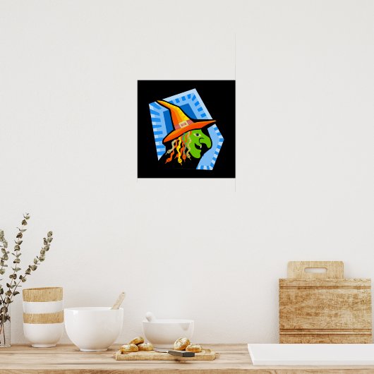 Poster visage sorcier (Cuisine)