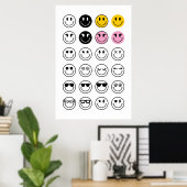Poster Visage souriant (Bureau à domicile)