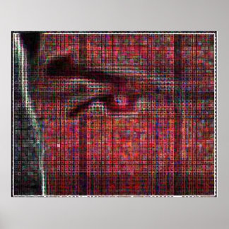 Poster visage tessellé (version couleur complète)