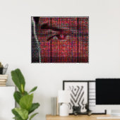 Poster visage tessellé (version couleur complète) (Bureau à domicile)