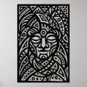 Poster Visage tribal (Devant)