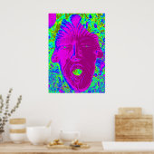 Poster visage violet bouche ouverte (Cuisine)