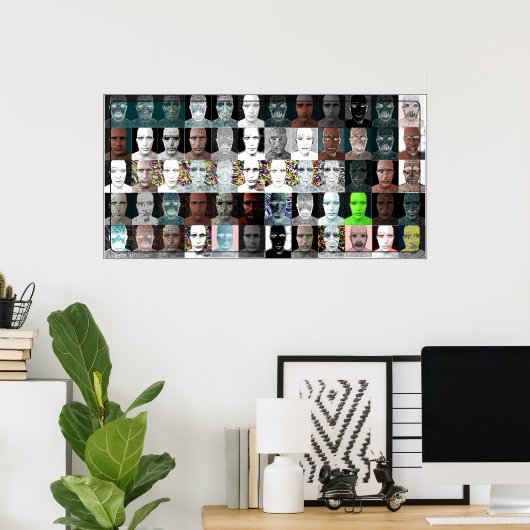 Poster Visages (Bureau à domicile)