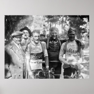 Poster Visages boueux Tour de France 1928 Après l'étape 1