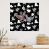 Poster Visages de Cute Chihuahua (Cuisine)