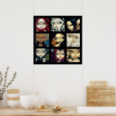 Poster Visages de Faery Vampires #1 ART IMPRIMER fée goth (Cuisine)