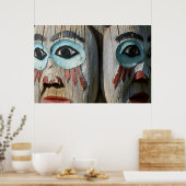 Poster Visages D'Un Pôle Totem, Alaska (Cuisine)