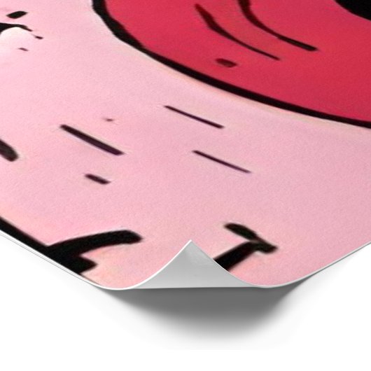 Poster Visages Pop Art Abstrait - Expression Doodle moder (Coin)