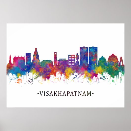 Poster Visakhapatnam Andhra Pradesh Skyline (Devant)