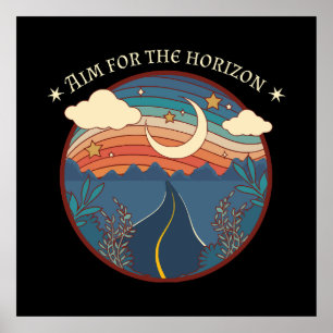 Poster Viser l'horizon voyage nature roadtrip