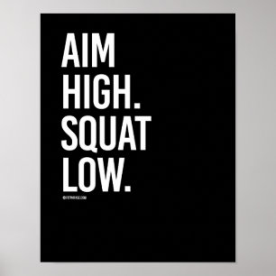 Poster Visez le bas accroupi de haute - forme physique