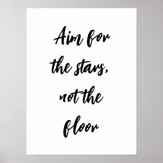 Poster Visez les étoiles, pas la salle de bain au sol (Devant)