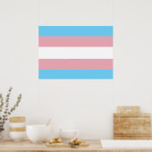 Poster Visibilité du drapeau de fierté transgenre de Slip (Cuisine)