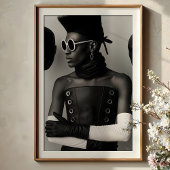 Poster Vision avant-gardiste : mode monochrome audacieuse