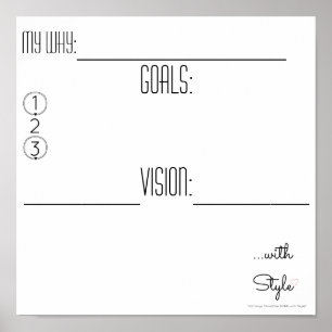 Poster Vision Board...avec style