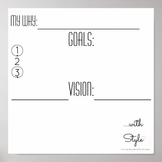 Poster Vision Board...avec style (Devant)