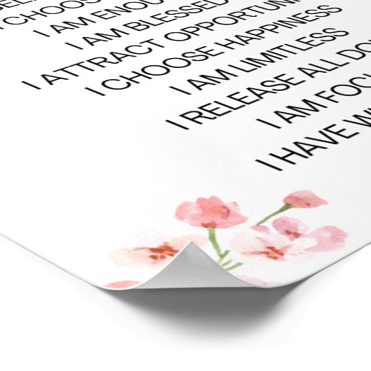 Poster Vision conseil affirmation positive (Coin)